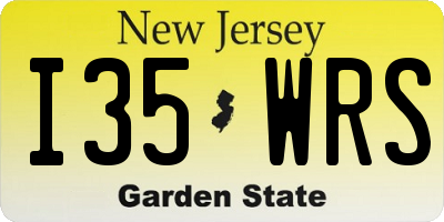 NJ license plate I35WRS