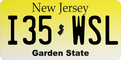 NJ license plate I35WSL