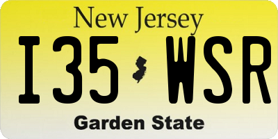 NJ license plate I35WSR