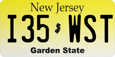NJ license plate I35WST
