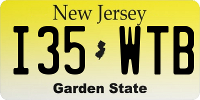 NJ license plate I35WTB