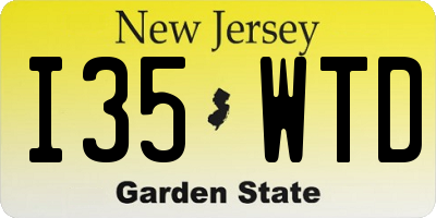NJ license plate I35WTD