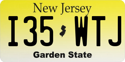 NJ license plate I35WTJ