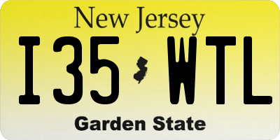 NJ license plate I35WTL