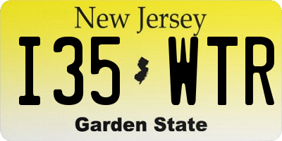 NJ license plate I35WTR