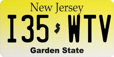 NJ license plate I35WTV