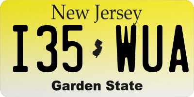 NJ license plate I35WUA