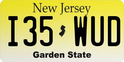 NJ license plate I35WUD
