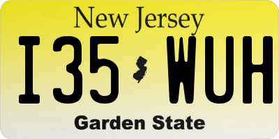 NJ license plate I35WUH