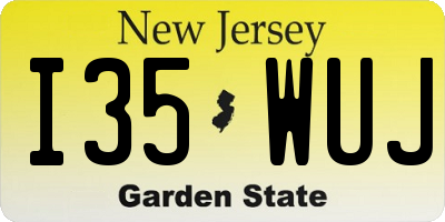 NJ license plate I35WUJ