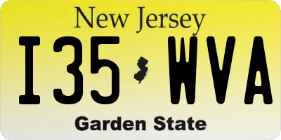 NJ license plate I35WVA