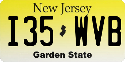 NJ license plate I35WVB