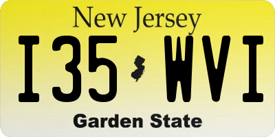 NJ license plate I35WVI