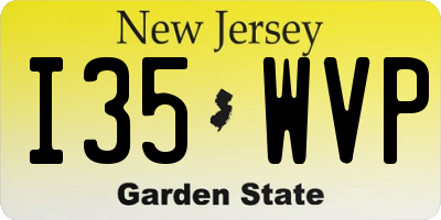NJ license plate I35WVP