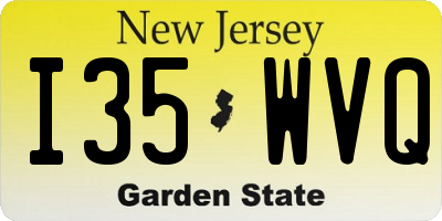 NJ license plate I35WVQ