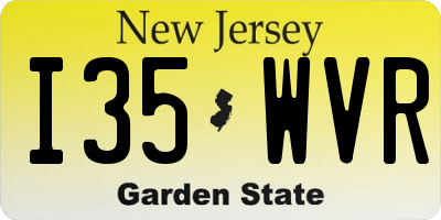 NJ license plate I35WVR