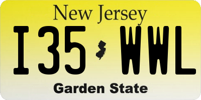 NJ license plate I35WWL