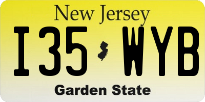 NJ license plate I35WYB