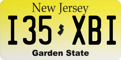 NJ license plate I35XBI
