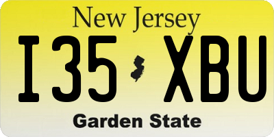 NJ license plate I35XBU