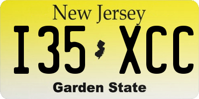 NJ license plate I35XCC