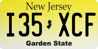 NJ license plate I35XCF