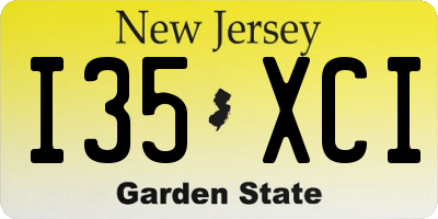 NJ license plate I35XCI