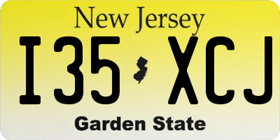 NJ license plate I35XCJ
