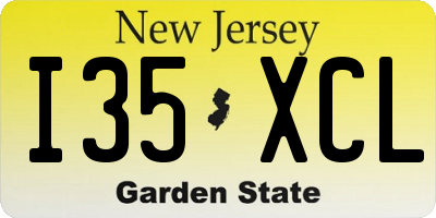 NJ license plate I35XCL