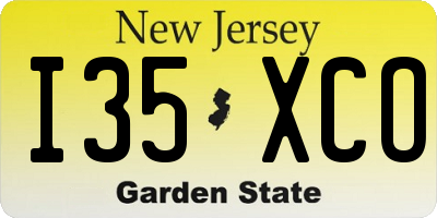 NJ license plate I35XCO