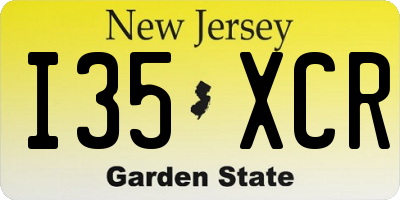 NJ license plate I35XCR