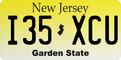 NJ license plate I35XCU