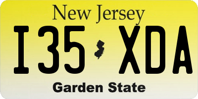 NJ license plate I35XDA