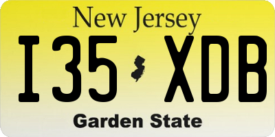 NJ license plate I35XDB