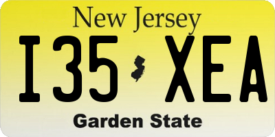 NJ license plate I35XEA