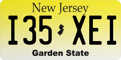 NJ license plate I35XEI