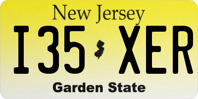 NJ license plate I35XER