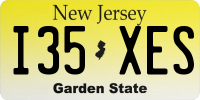 NJ license plate I35XES