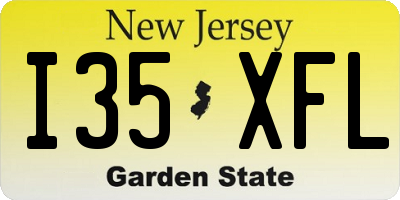 NJ license plate I35XFL