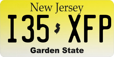 NJ license plate I35XFP