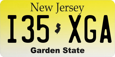 NJ license plate I35XGA