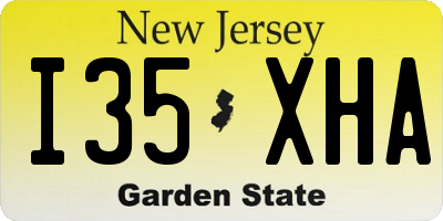 NJ license plate I35XHA