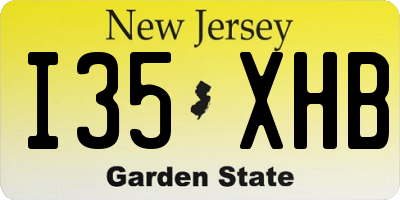 NJ license plate I35XHB