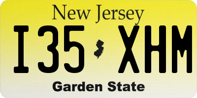 NJ license plate I35XHM