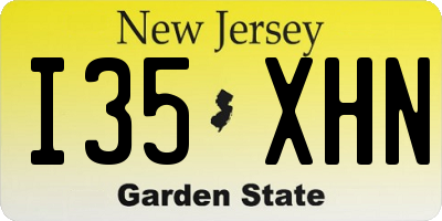 NJ license plate I35XHN