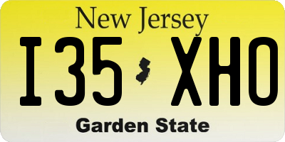 NJ license plate I35XHO