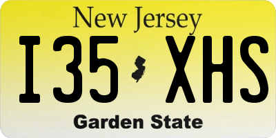 NJ license plate I35XHS