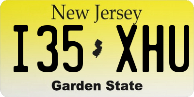 NJ license plate I35XHU