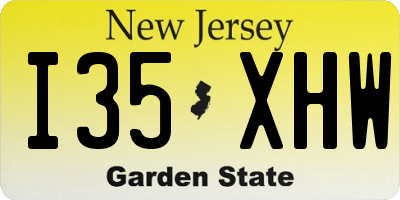 NJ license plate I35XHW