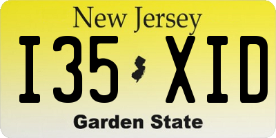 NJ license plate I35XID